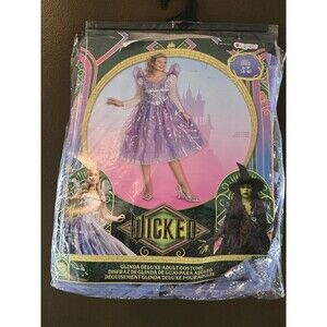 Disguise Wicked Glinda Deluxe Adult Costume Small 4-6 Purple Dress New C7